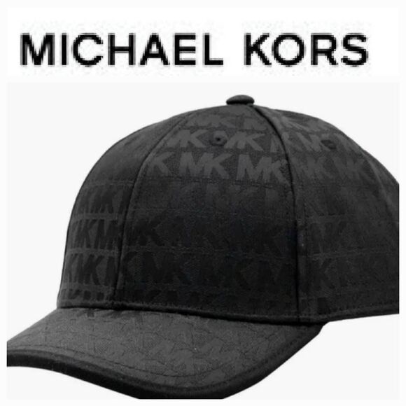 Michael Kors Monogram Logo Baseball Cap- Black - Picture 1 of 8